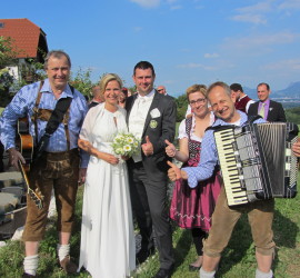 Hochzeit Martina & Edi, Ulrichshögl, Ainring mit Hochzeitstrio DIE TURBOS 2014
