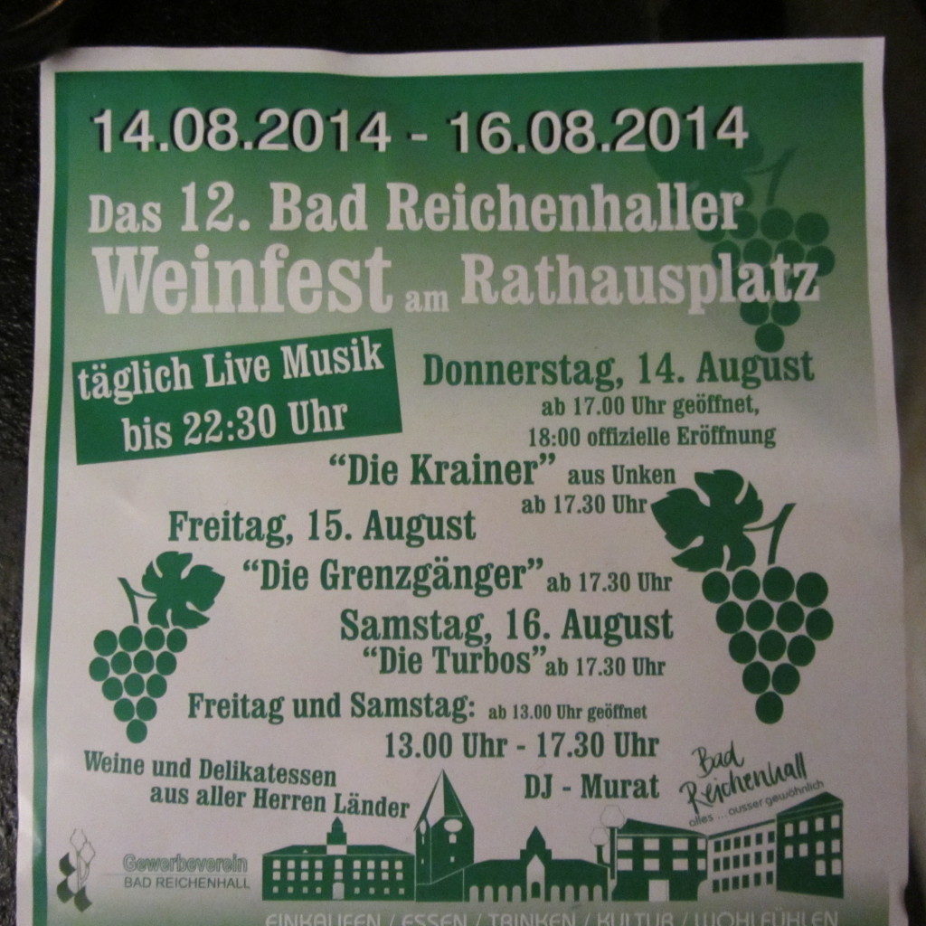 Weinfest Bad Reichenhall 2014 mit Trio DIE TURBOS